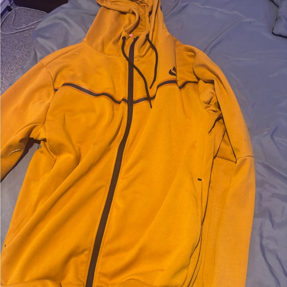 Nike Mustard Yellow Zip-Up Hoodie